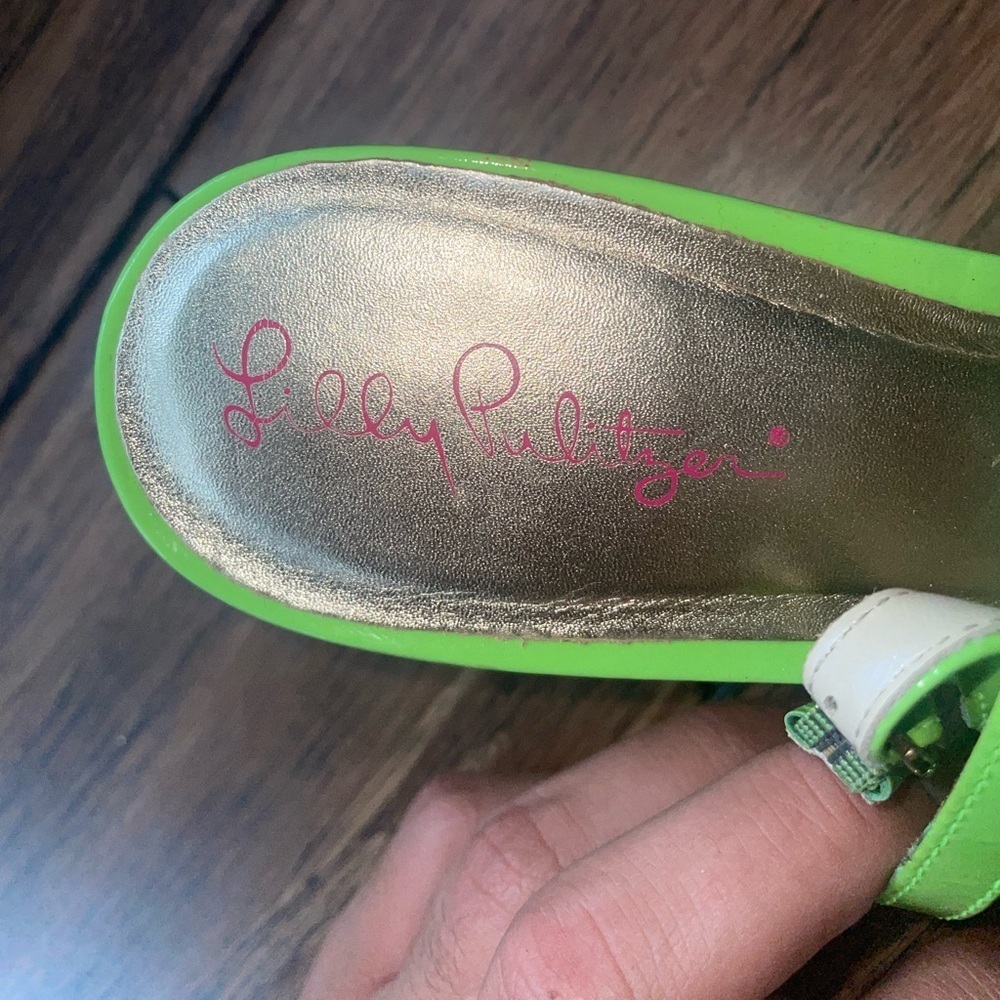 💚 Y2k Slingback heels kitten heels bow heels vintage green pumps patent heel - Picture 5 of 11